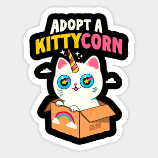 Kitty corn Sticker